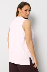 YOURS Plus Size Pink Knitted Waistcoat | Yours Clothing 2