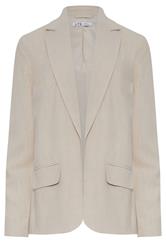 LTS Tall Natural Brown Linen Blazer