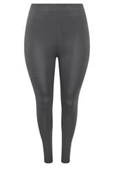 YOURS Plus Size Charcoal Grey Leggings | Yours Clothing 5