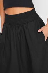 PixieGirl Petite Women's Black Poplin Cotton Maxi Skirt | PixieGirl 4