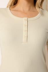 LTS Tall Yellow Ribbed Cotton T-Shirt | Long Tall Sally 4