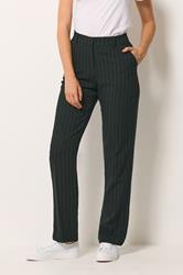 M&Co Black Pinstripe Tailored Straight Leg Trousers | M&Co 3