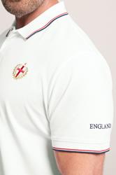 BadRhino Big & Tall White England Embroided Polo Shirt | BadRhino 4