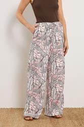 LTS Tall Women's Natural Brown Palm Wide Leg Trousers | Long Tall Sally 2