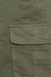 KAM Big & Tall Khaki Green Elastic Waist Cargo Shorts | BadRhino 5