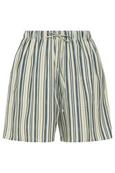 YOURS Plus Size Blue & White Stripe Shorts | Yours Clothing 6