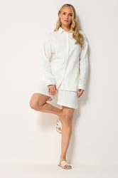 LTS Tall Women's Cream Metallic Relaxed Shirt | Long Tall Sally 2
