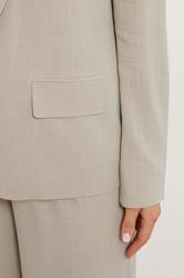 LTS Tall Women's Natural Brown Linen Blazer | Long Tall Sally 6