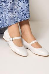 LTS Ivory White Mary Jane Low Heel In Standard Fit | Long Tall Sally 1