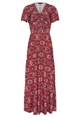 LTS Tall Red Tile Print Twist Front Maxi Dress