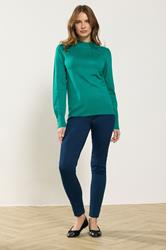 M&Co Green Button Turtle Neck Jumper | M&Co 1