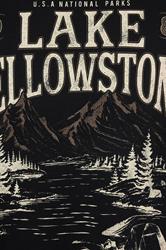 KAM Big & Tall Jet Black Lake Yellowstone Graphic T-Shirt | BadRhino 3