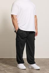 KAM Black Cargo Joggers | BadRhino 3
