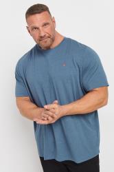 JACK & JONES Big & Tall Denim Blue Crew Neck Logo T-Shirt | BadRhino 2
