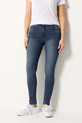 LTS Tall Women's Mid Blue Skinny Jeans | Long Tall Sally 1