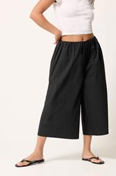 PixieGirl Petite Women's Black Cotton Poplin Culottes | PixieGirl 1