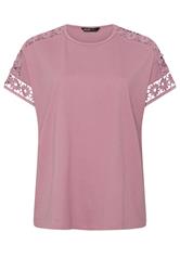 YOURS Curve Pink Crochet T-Shirt