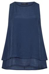 EVANS marineblauwe dubbele laagveste top