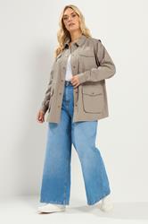 YOURS Plus Size Natural Brown Carpenter Jacket | Yours Clothing 1