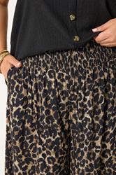 YOURS Plus Size Chocolate Brown Leopard Wide Leg Trousers | Yours Clothing 4