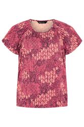 M&Co Berry Purple Patchwork Print Top | M&Co 6