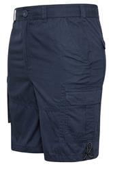 BadRhino Big & Tall Navy Blue Lightweight Waist Cargo Shorts | BadRhino 7