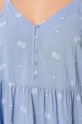 YOURS Curve Blue Embroidered Button Cami Vest Top | Yours Clothing 4