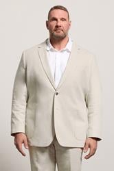 BadRhino Tailoring Big & Tall Oatmeal Brown Linen Suit Jacket | BadRhino 1