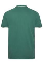 LYLE & SCOTT Big & Tall Everglade Green Tipped Polo Shirt | BadRhino 4