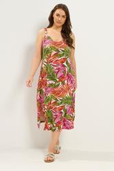 YOURS Plus Size Pink Sleeveless Maxi Dress | Yours Clothing 1