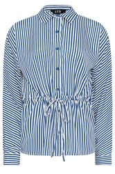 LTS Tall Women's Blue & White Stripe Tie Waist Shirt | Long Tall Sally 6