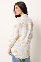 M&Co White Tropical Print Shirt | M&Co 2