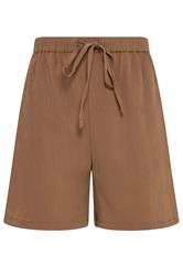 LTS Tall Women's Chocolate Brown Textured Shorts | Long Tall Sally 5