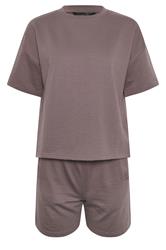 PixieGirl Petite Set Plum Purple Sweat T-Shirt & Shorts