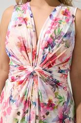 YOURS LONDON Plus Size White Tropic Knot Detail Dress | Yours Clothing 4