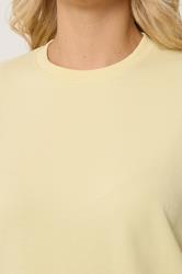 YOURS Plus Size Yellow Sweat T-Shirt & Short Set | Yours Clothing 5