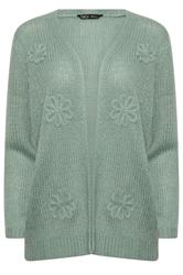 M&Co Petite Sage Green Floral Embroidered Cardigan