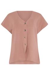LTS Tall Light Pink Button Knitted Cardigan