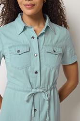 M&Co Blue Denim Midi Shirt Dress | M&Co 4