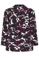 EVANS Plus Size Purple Blurred Floral Blouse | Evans 6