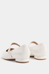 LTS Ivory White Mary Jane Low Heel In Standard Fit | Long Tall Sally 4