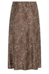 YOURS Plus Size Chocolate Brown Deer Print Satin Skirt | Yours Clothing 6