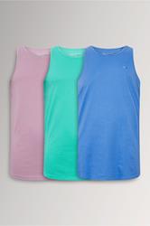 BadRhino Big & Tall Purple/ Blue/ Teal Green 3 Pack Vests | BadRhino 3