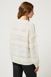 M&Co Ivory White Textured Boucle Knit Jumper | M&Co 4