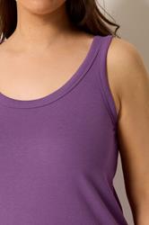 YOURS Plus Size Purple Core Vest Top | Yours Clothing 4