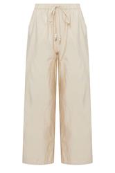 PixieGirl Petite pantalones de pierna ancha blanco marfil con cuentas 