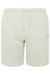JACK & JONES Big & Tall Moonbeam White Logo Jogger Sweat Shorts