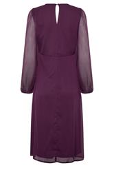 M&Co Berry Purple Long Sleeve Chiffon Dress | M&Co 6
