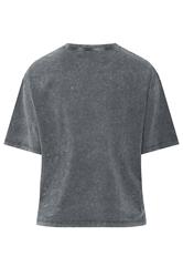 LIMITED COLLECTION Plus Size Grey Acid Wash Seam Detail Top | Yours Clothing 6