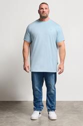 BadRhino Big & Tall Chambray Blue Extra Long Core T-Shirt | BadRhino 1